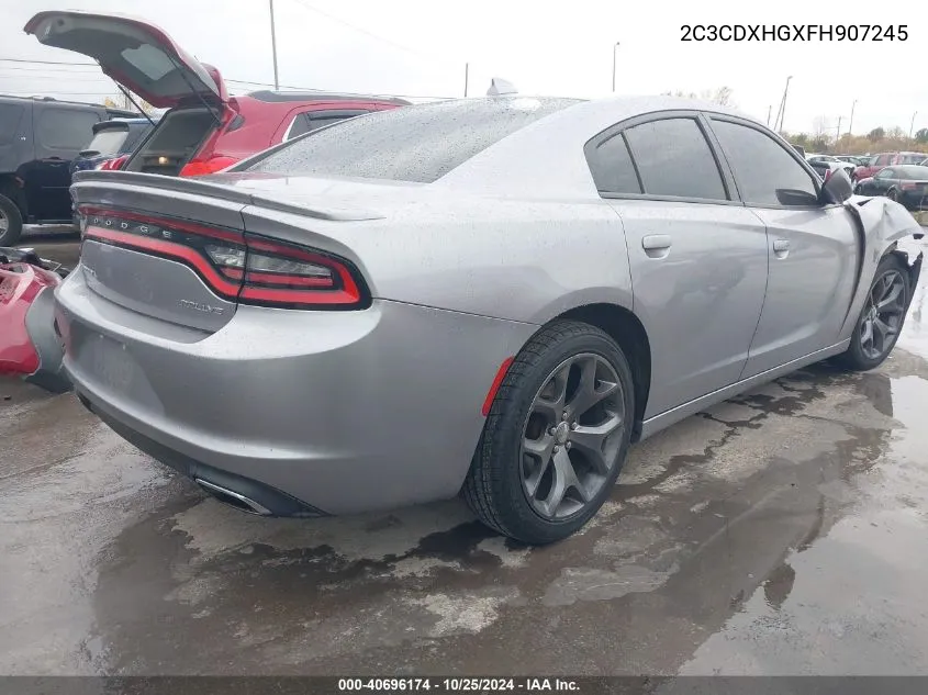 2015 Dodge Charger Sxt VIN: 2C3CDXHGXFH907245 Lot: 40696174