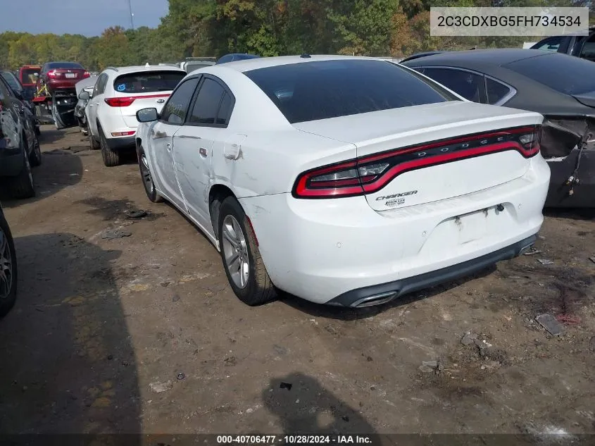 2015 Dodge Charger Se VIN: 2C3CDXBG5FH734534 Lot: 40706477