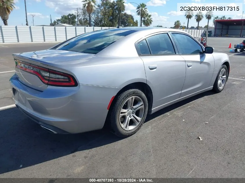 2C3CDXBG3FH817315 2015 Dodge Charger Se