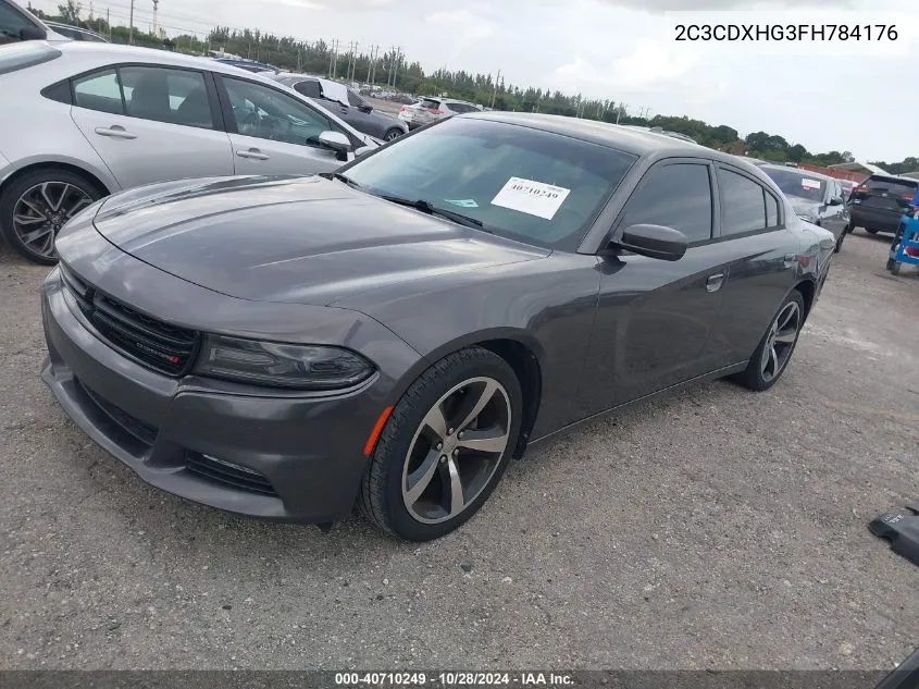 2015 Dodge Charger Sxt VIN: 2C3CDXHG3FH784176 Lot: 40710249