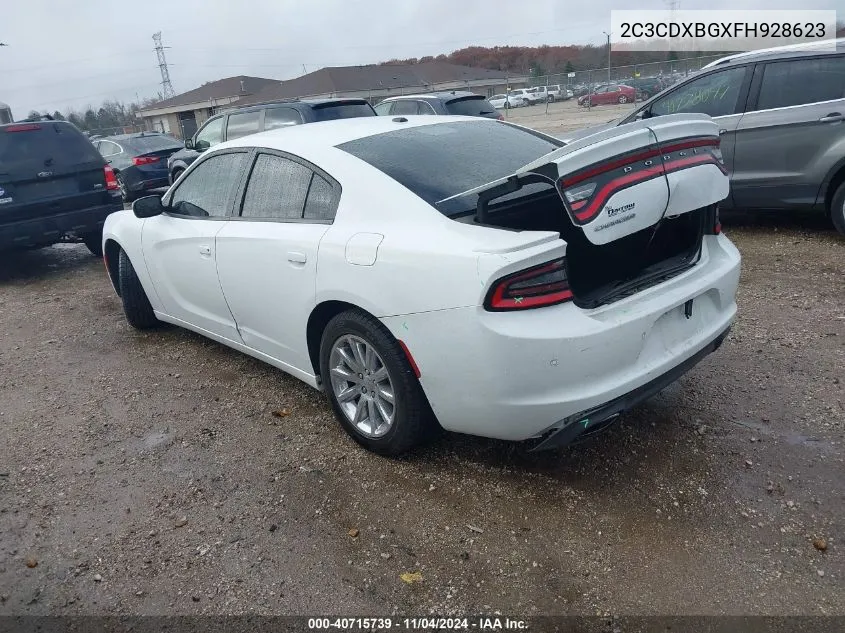 2015 Dodge Charger Se VIN: 2C3CDXBGXFH928623 Lot: 40715739