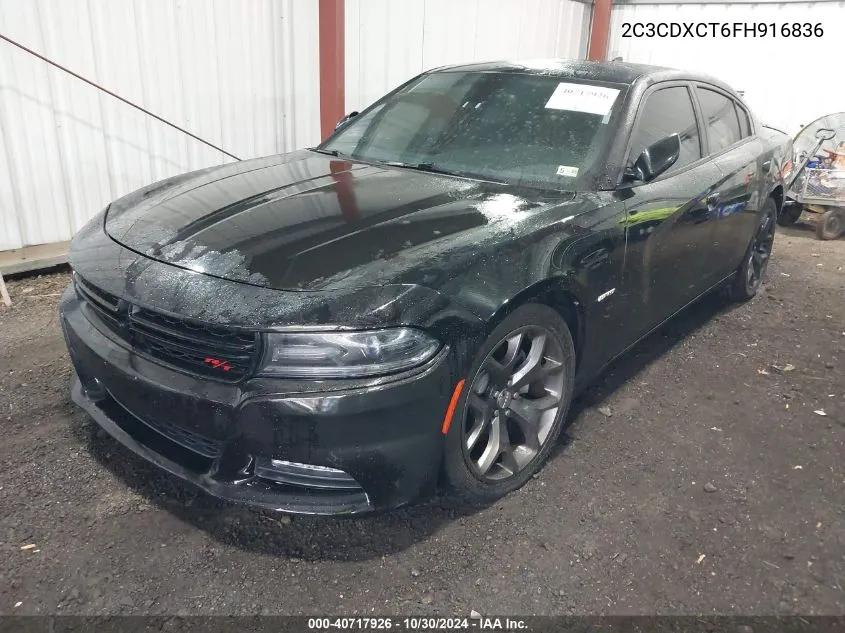 2015 Dodge Charger R/T VIN: 2C3CDXCT6FH916836 Lot: 40717926