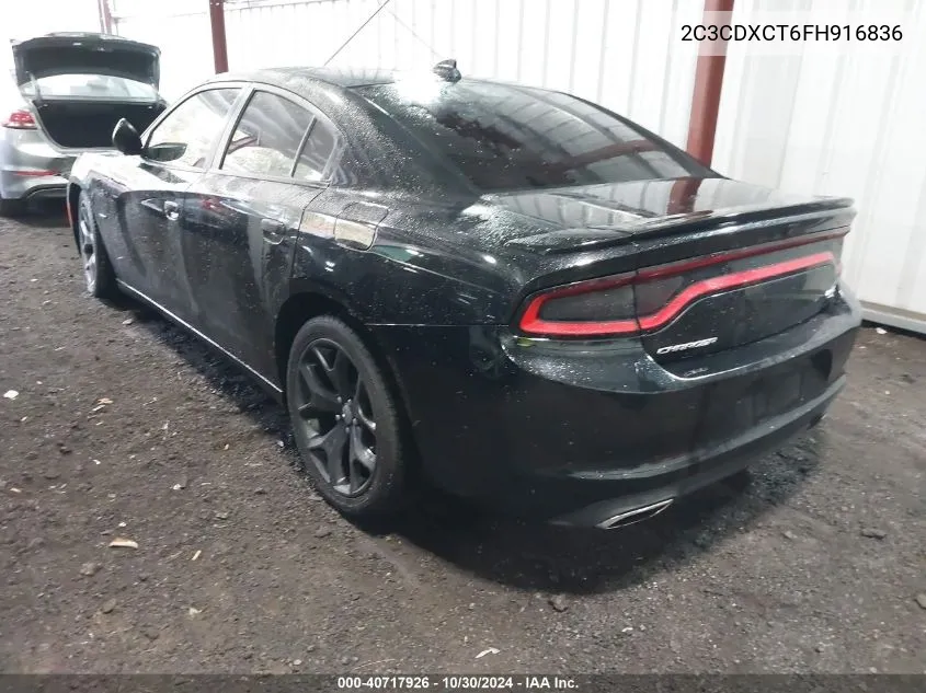 2015 Dodge Charger R/T VIN: 2C3CDXCT6FH916836 Lot: 40717926