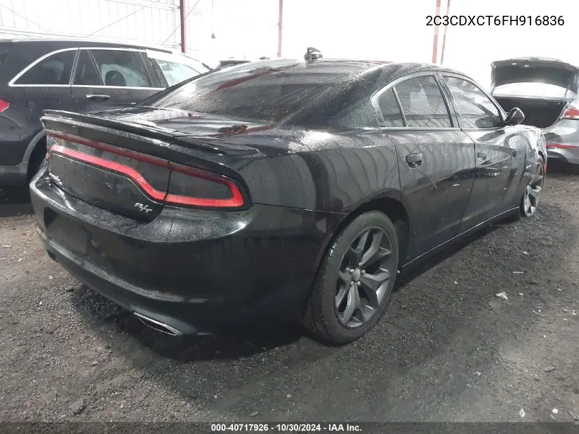 2015 Dodge Charger R/T VIN: 2C3CDXCT6FH916836 Lot: 40717926