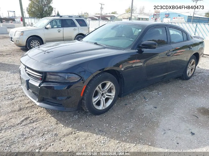 2015 Dodge Charger Se VIN: 2C3CDXBG4FH840473 Lot: 40720125