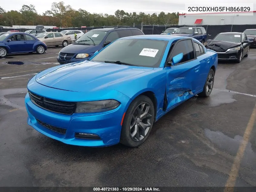 2015 Dodge Charger Sxt VIN: 2C3CDXHG5FH866829 Lot: 40721383