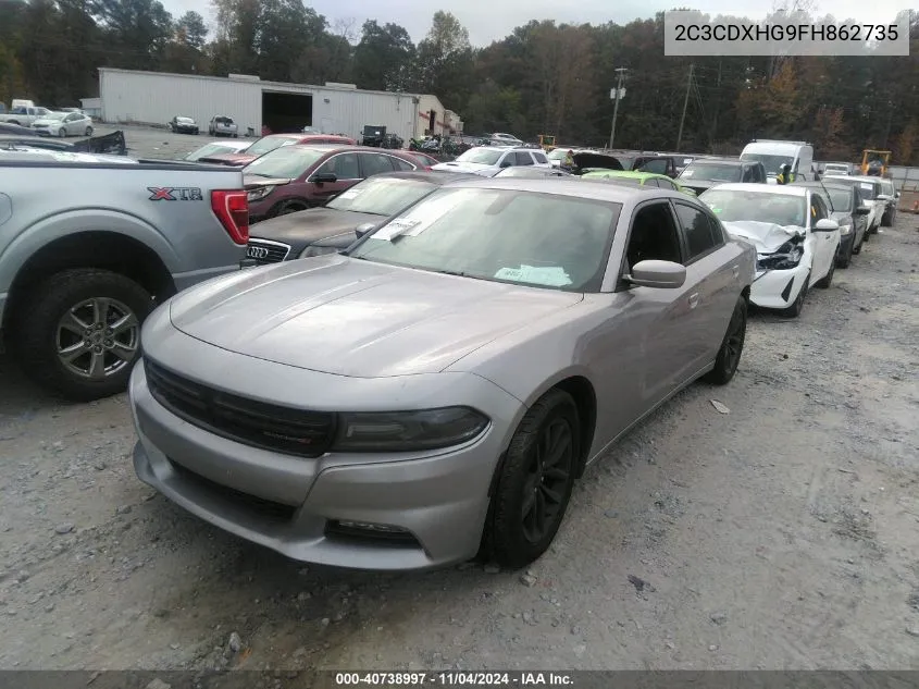 2015 Dodge Charger Sxt VIN: 2C3CDXHG9FH862735 Lot: 40738997