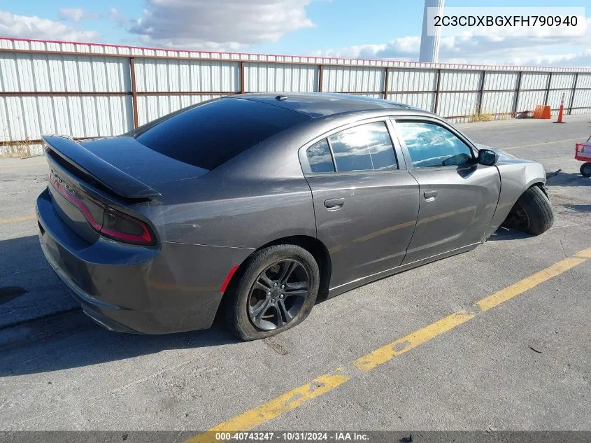 2015 Dodge Charger Se VIN: 2C3CDXBGXFH790940 Lot: 40743247