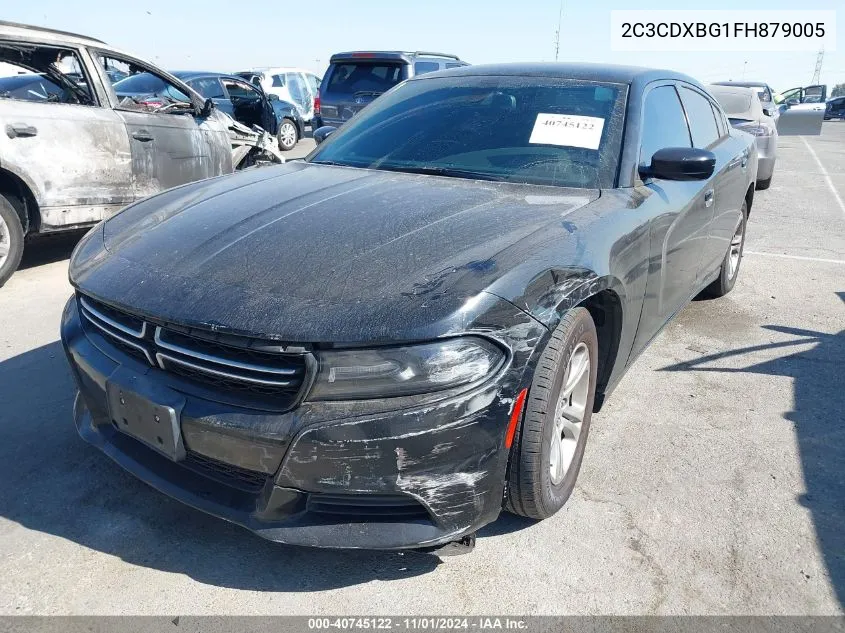 2015 Dodge Charger Se VIN: 2C3CDXBG1FH879005 Lot: 40745122