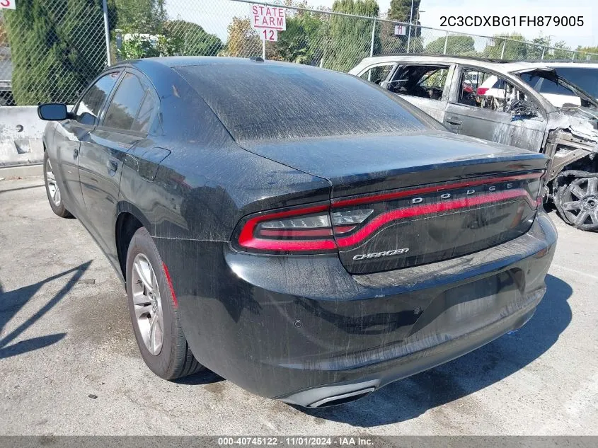 2015 Dodge Charger Se VIN: 2C3CDXBG1FH879005 Lot: 40745122