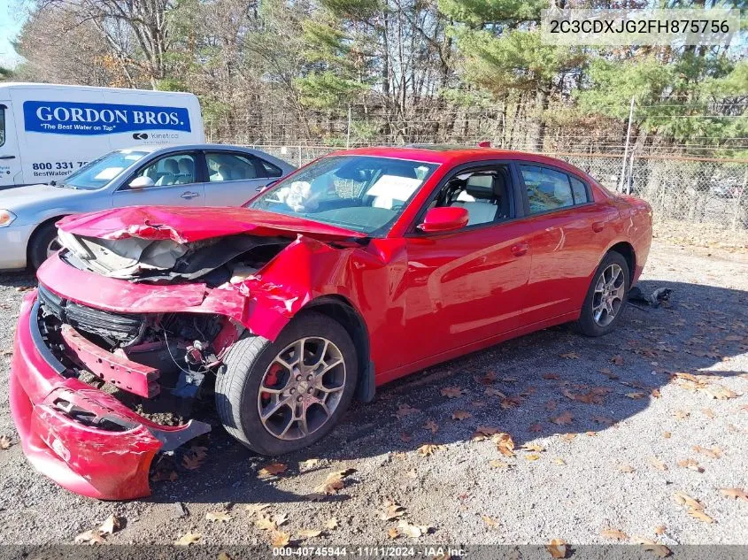 2015 Dodge Charger Sxt VIN: 2C3CDXJG2FH875756 Lot: 40745944