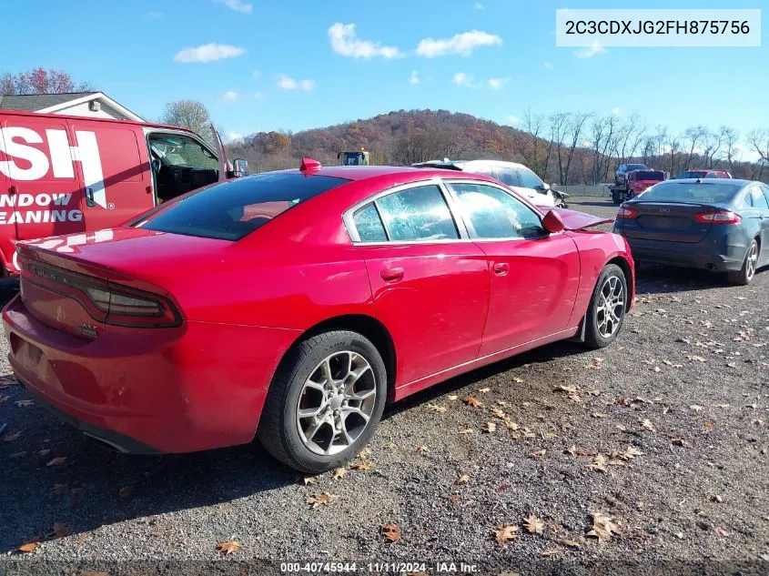 2015 Dodge Charger Sxt VIN: 2C3CDXJG2FH875756 Lot: 40745944