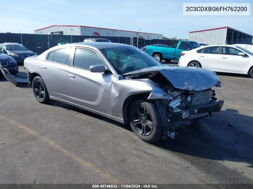 2015 Dodge Charger Se VIN: 2C3CDXBG6FH762200 Lot: 40746832