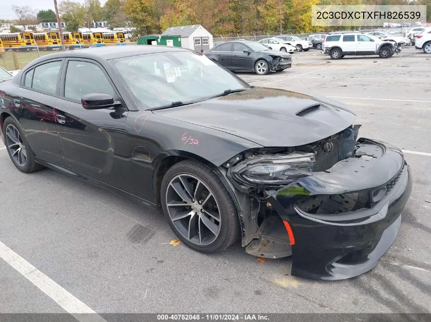 2015 Dodge Charger R/T VIN: 2C3CDXCTXFH826539 Lot: 40752048