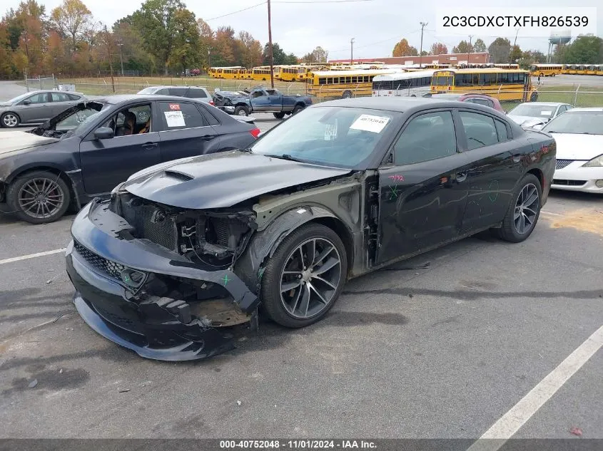 2015 Dodge Charger R/T VIN: 2C3CDXCTXFH826539 Lot: 40752048