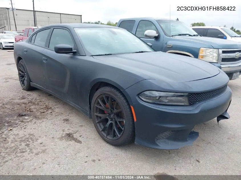 2015 Dodge Charger Sxt VIN: 2C3CDXHG1FH858422 Lot: 40757484