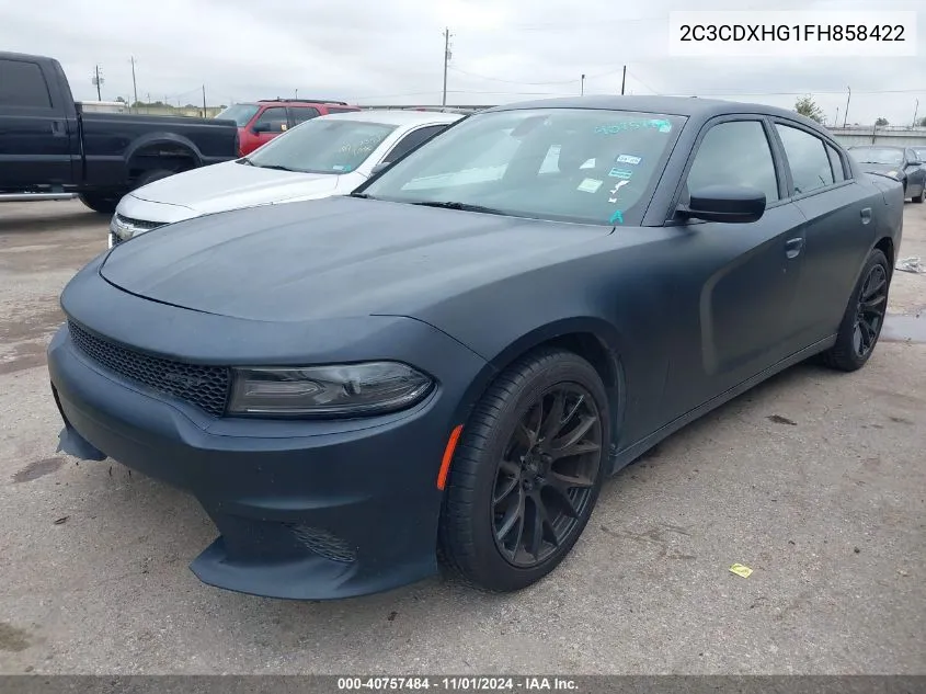 2015 Dodge Charger Sxt VIN: 2C3CDXHG1FH858422 Lot: 40757484