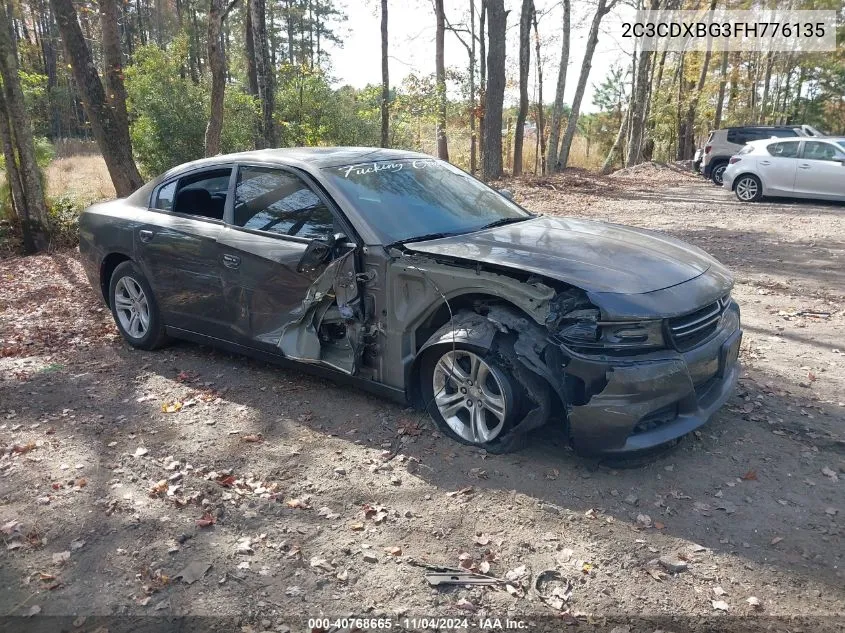 2015 Dodge Charger Se VIN: 2C3CDXBG3FH776135 Lot: 40768665