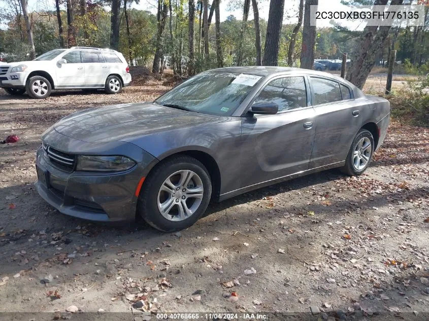 2015 Dodge Charger Se VIN: 2C3CDXBG3FH776135 Lot: 40768665