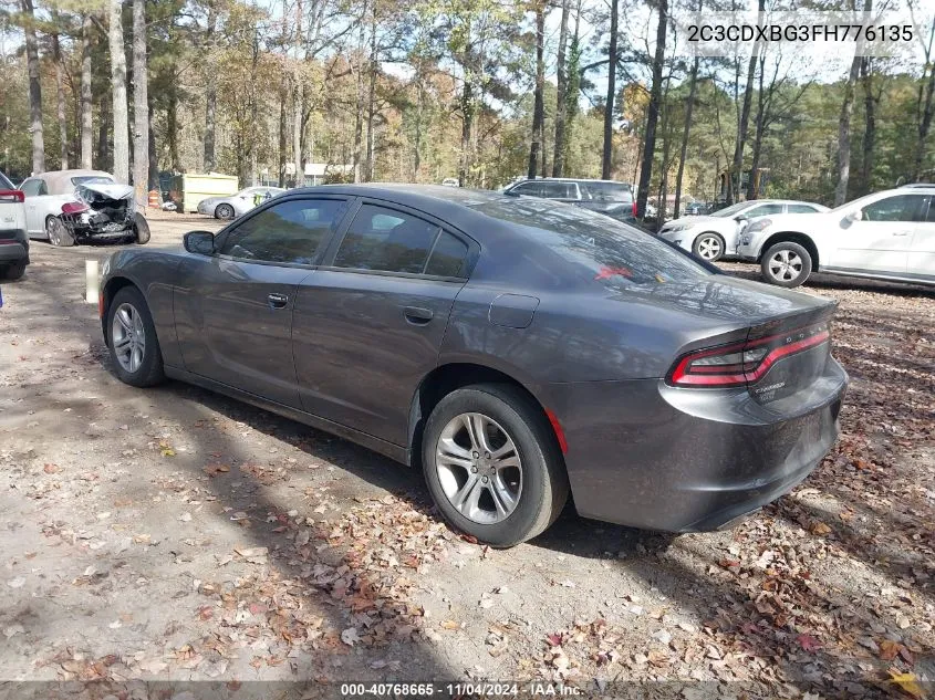 2015 Dodge Charger Se VIN: 2C3CDXBG3FH776135 Lot: 40768665