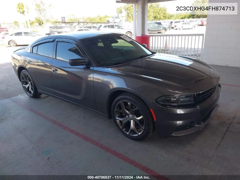 2015 Dodge Charger Sxt VIN: 2C3CDXHG4FH874713 Lot: 40786537