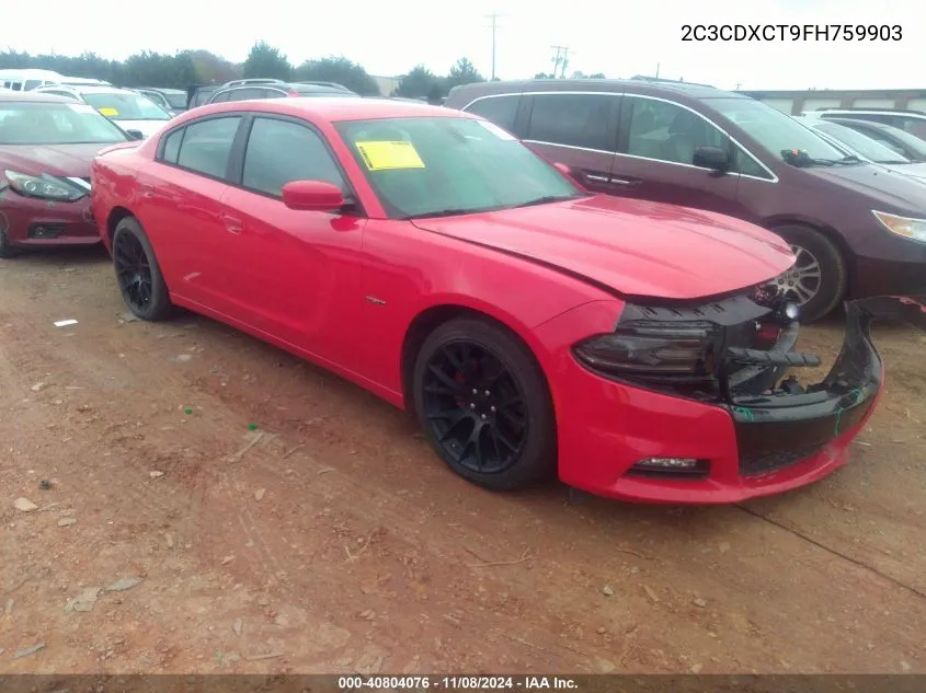 2015 Dodge Charger R/T VIN: 2C3CDXCT9FH759903 Lot: 40804076