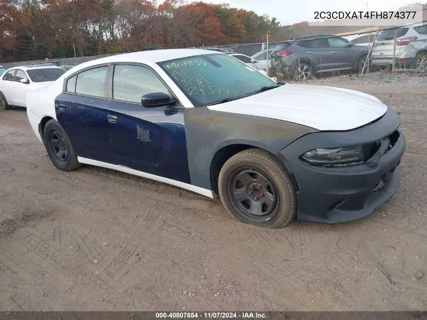 2015 Dodge Charger Police VIN: 2C3CDXAT4FH874377 Lot: 40807854