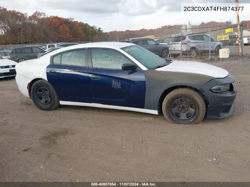 2015 Dodge Charger Police VIN: 2C3CDXAT4FH874377 Lot: 40807854