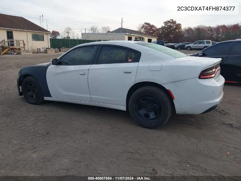 2015 Dodge Charger Police VIN: 2C3CDXAT4FH874377 Lot: 40807854