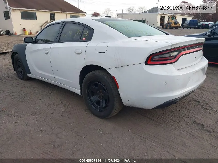 2015 Dodge Charger Police VIN: 2C3CDXAT4FH874377 Lot: 40807854