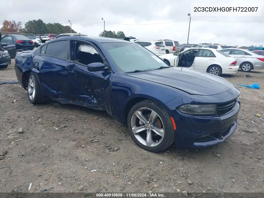 2C3CDXHG0FH722007 2015 Dodge Charger Sxt