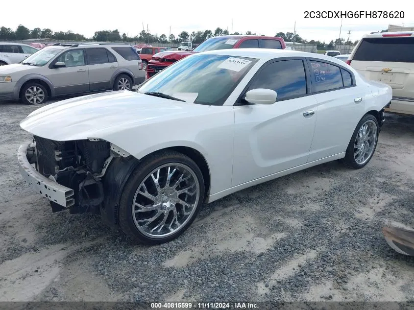 2015 Dodge Charger Sxt VIN: 2C3CDXHG6FH878620 Lot: 40815599