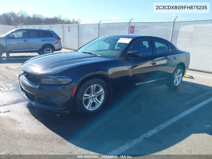 2015 Dodge Charger Se VIN: 2C3CDXBG9FH875235 Lot: 40820293