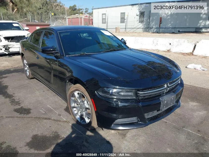 2015 Dodge Charger Se VIN: 2C3CDXFG4FH791396 Lot: 40828849