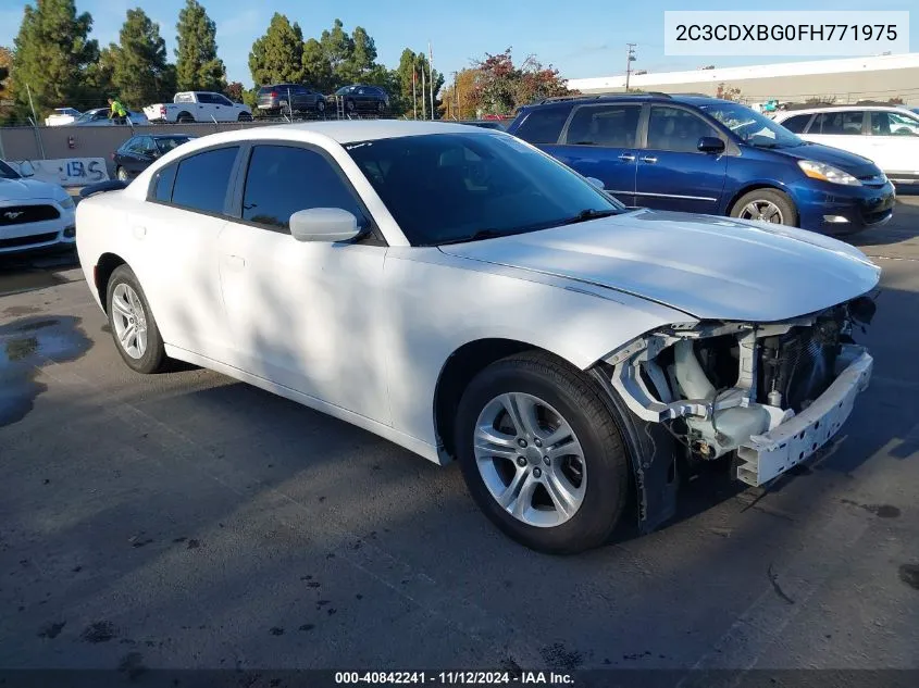 2015 Dodge Charger Se VIN: 2C3CDXBG0FH771975 Lot: 40842241