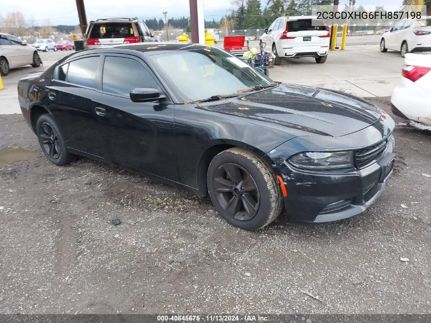 2015 Dodge Charger Sxt VIN: 2C3CDXHG6FH857198 Lot: 40845675