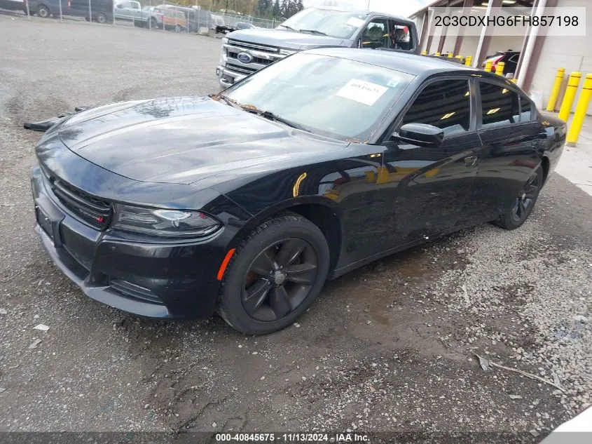 2015 Dodge Charger Sxt VIN: 2C3CDXHG6FH857198 Lot: 40845675