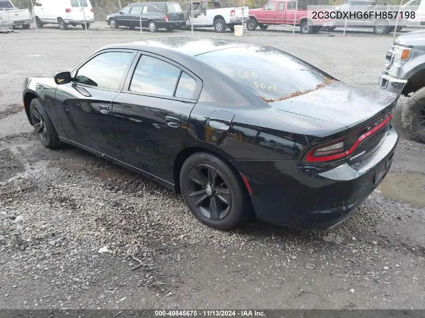 2015 Dodge Charger Sxt VIN: 2C3CDXHG6FH857198 Lot: 40845675