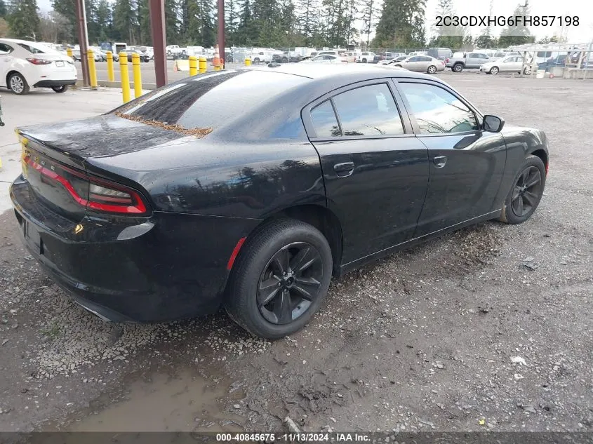 2015 Dodge Charger Sxt VIN: 2C3CDXHG6FH857198 Lot: 40845675