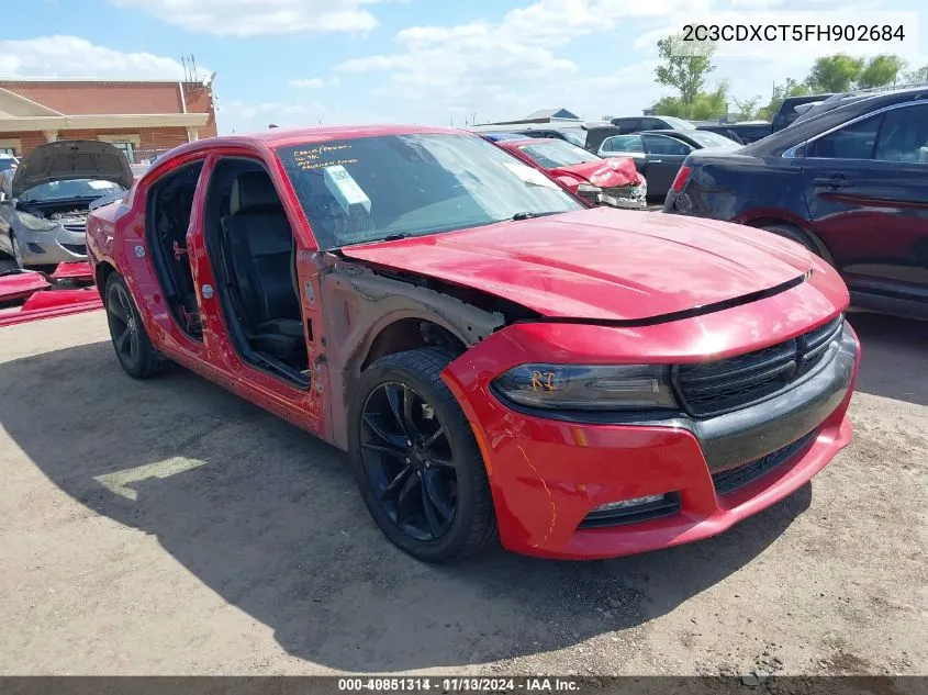 2015 Dodge Charger R/T VIN: 2C3CDXCT5FH902684 Lot: 40851314