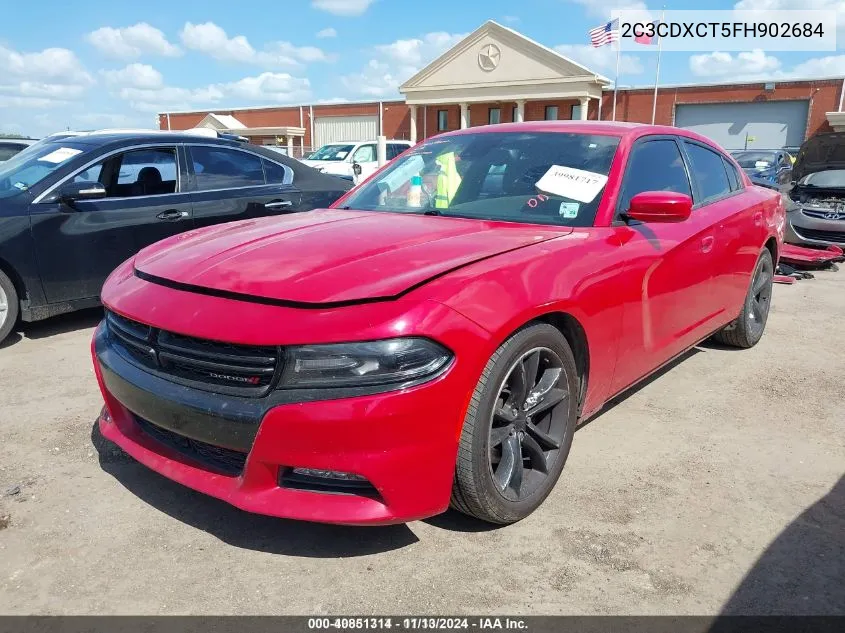 2015 Dodge Charger R/T VIN: 2C3CDXCT5FH902684 Lot: 40851314