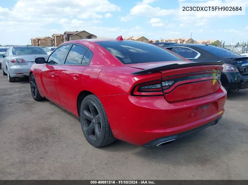 2015 Dodge Charger R/T VIN: 2C3CDXCT5FH902684 Lot: 40851314