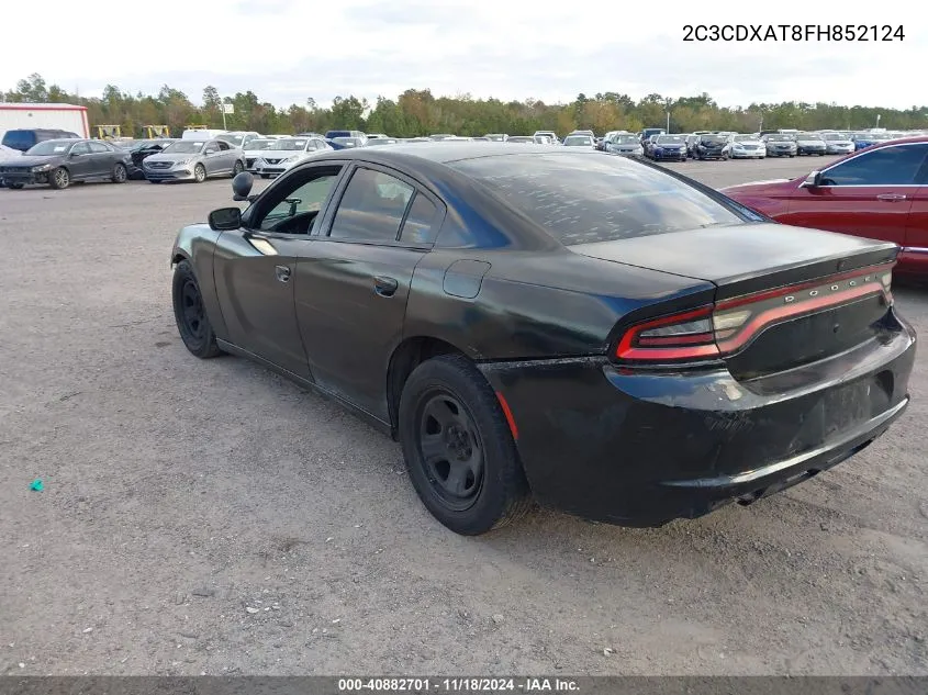 2015 Dodge Charger Police VIN: 2C3CDXAT8FH852124 Lot: 40882701