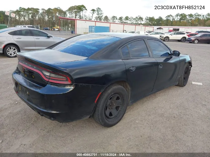 2015 Dodge Charger Police VIN: 2C3CDXAT8FH852124 Lot: 40882701