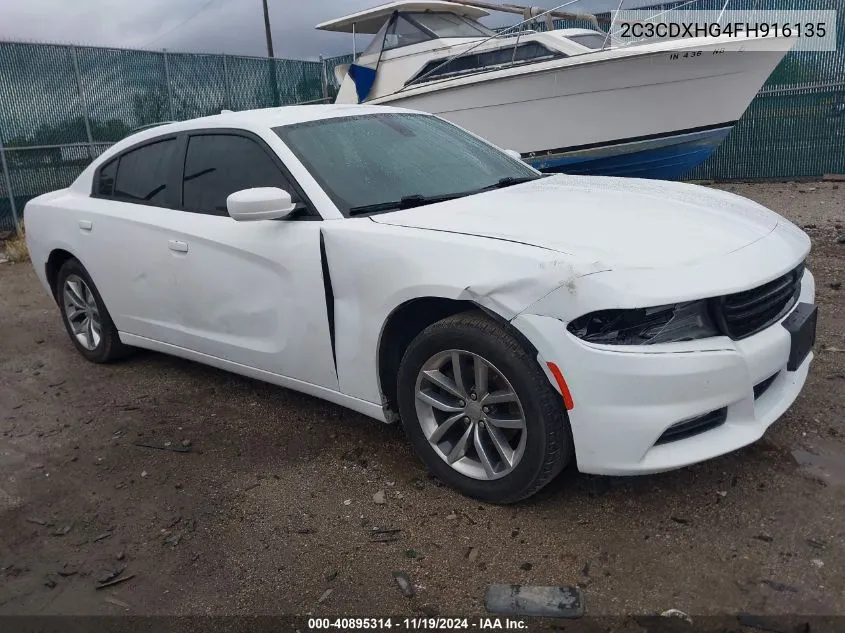 2015 Dodge Charger Sxt VIN: 2C3CDXHG4FH916135 Lot: 40895314