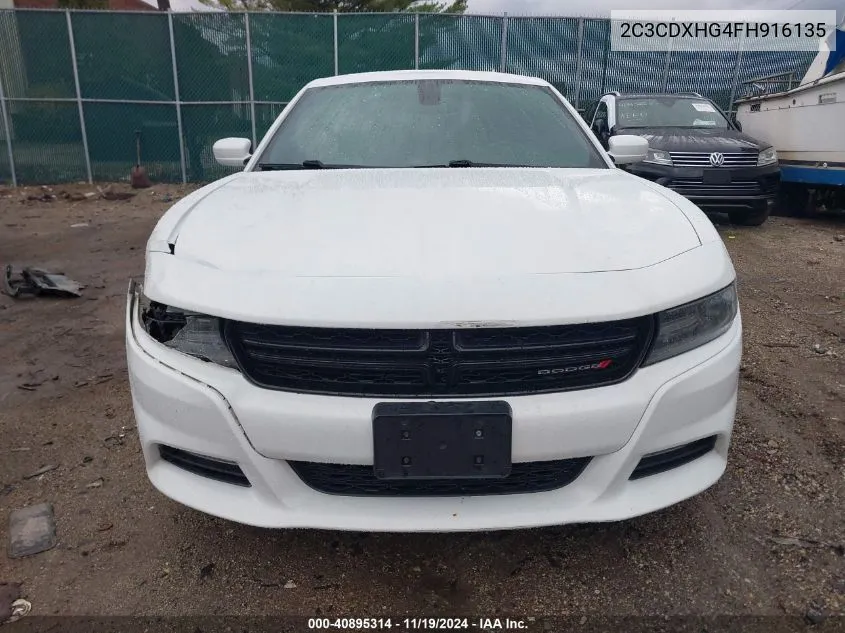 2015 Dodge Charger Sxt VIN: 2C3CDXHG4FH916135 Lot: 40895314