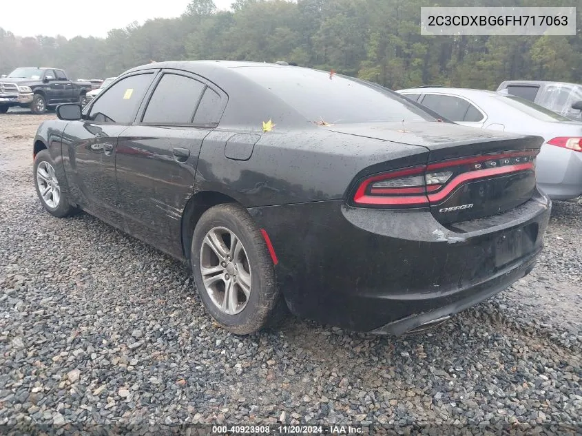 2015 Dodge Charger Se VIN: 2C3CDXBG6FH717063 Lot: 40923908