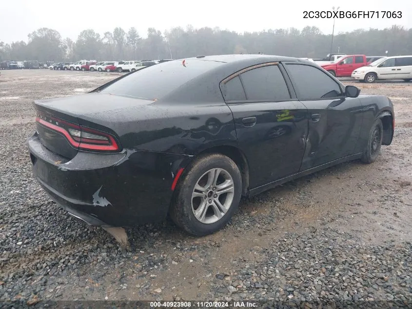 2015 Dodge Charger Se VIN: 2C3CDXBG6FH717063 Lot: 40923908