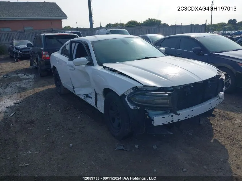 2016 Dodge Charger Police VIN: 2C3CDXAG4GH197013 Lot: 12059733