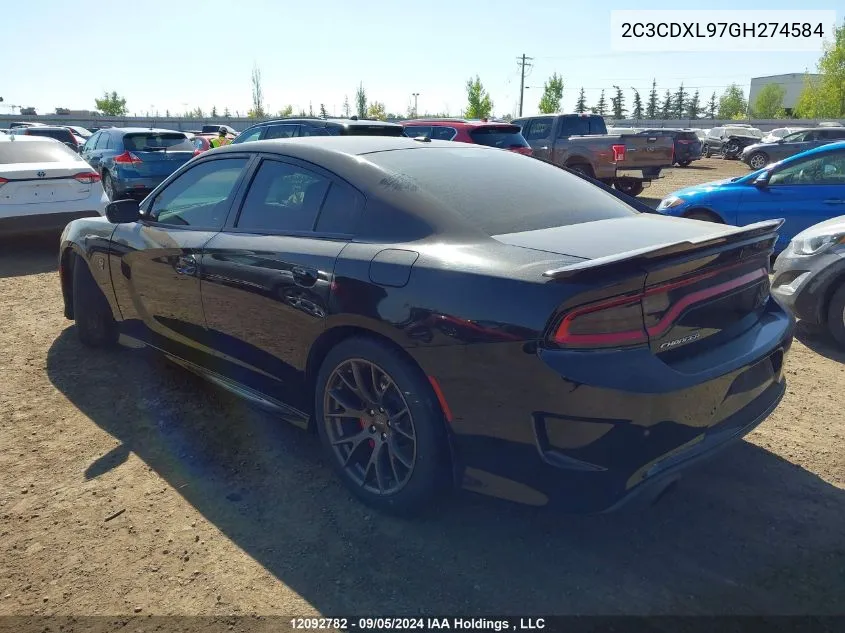 2C3CDXL97GH274584 2016 Dodge Charger Srt Hellcat